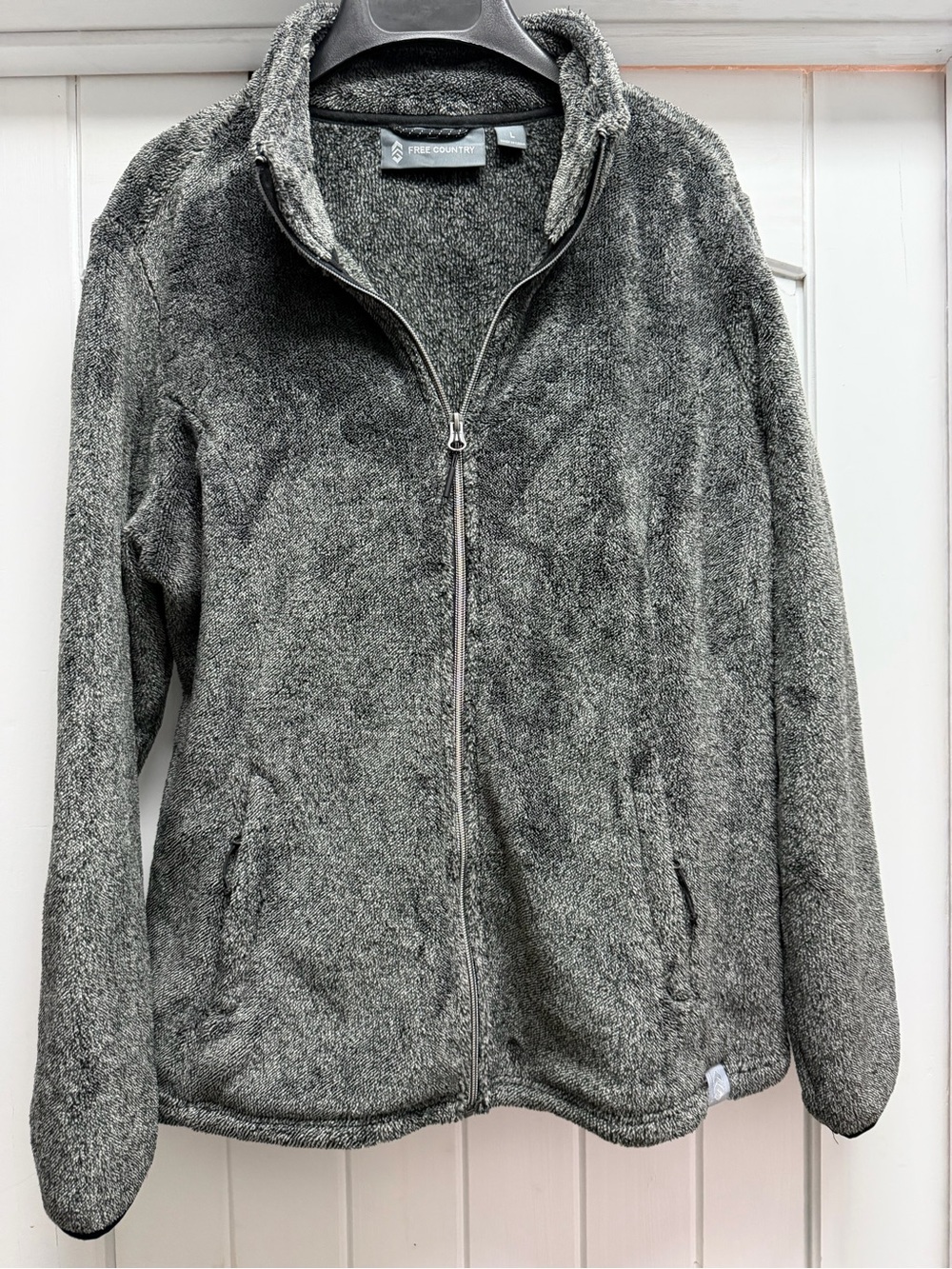 Free Country Women's Heather Gray Teddy Full-Zip Jacket